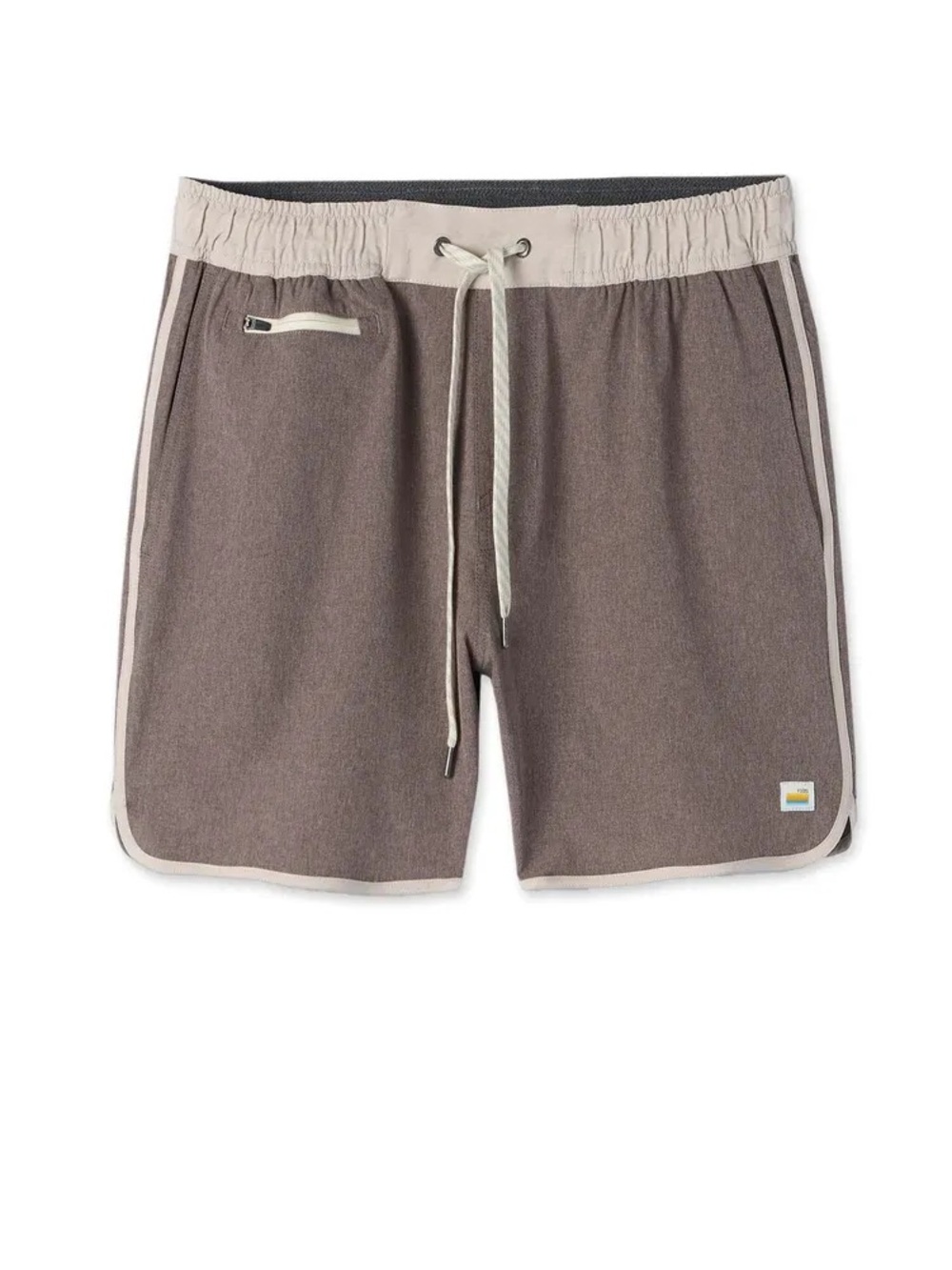 Vuori Banks Shorts 7” Men’s Medium Brown Heather Athletic Swim Board Shorts